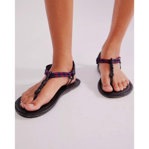 FREE PEOPLE Island Hopping Wrap Sandal / Black - Picture 1 of 11